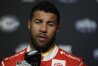 FILE - Bubba Wallace speaks during the NASCAR Daytona 500 auto racing media day Wednesday, Feb. 15, 2023, at Daytona International Speedway in Daytona Beach, Fla. Wallace acknowledged Thursday, Nov. 30, 2023, it was difficult for him to find joy in best friend Ryan Blaney鈥檚 first NASCAR championship.(AP Photo/Chris O'Meara, File)