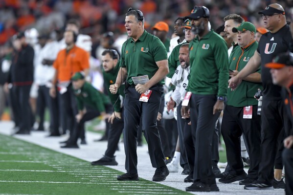 Miami coach Mario Cristobal stated his CFP case. The committee saw things  differently | AP News