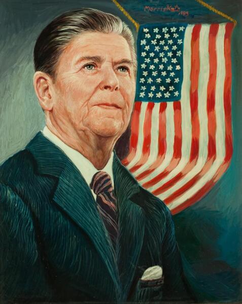Presidential Portrait by Guinness Book of World Records artist Morris Katz