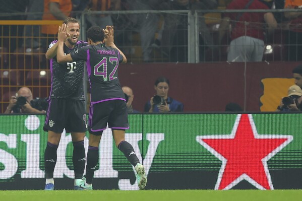 Harry Kane scores to lead Bayern Munich over Galatasaray 3-1 in the  Champions League