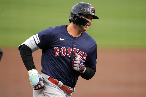 Red Sox 1B Triston Casas out indefinitely with broken rib suffered on hard  swing at plate | AP News
