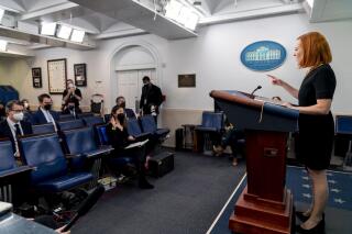 White House press secretary Jen Psaki speaks at a press briefing at the White House in Washington, Tuesday, Jan. 25, 2022. (AP Photo/Andrew Harnik)
