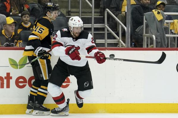 Nico Hischier leads Devils past weary Penguins, 5-2