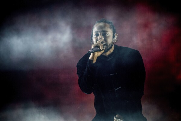 FILE - Kendrick Lamar performs at Coachella Music & Arts Festival at the Empire Polo Club on Sunday, April 16, 2017, in Indio, Calif. Apple Music announced on Wednesday, May 22, 2024, their 10 greatest albums of all time and Lamar's 2012 “good kid, m.A.A.d city” came in seventh on the list. (Photo by Amy Harris/Invision/AP, File)