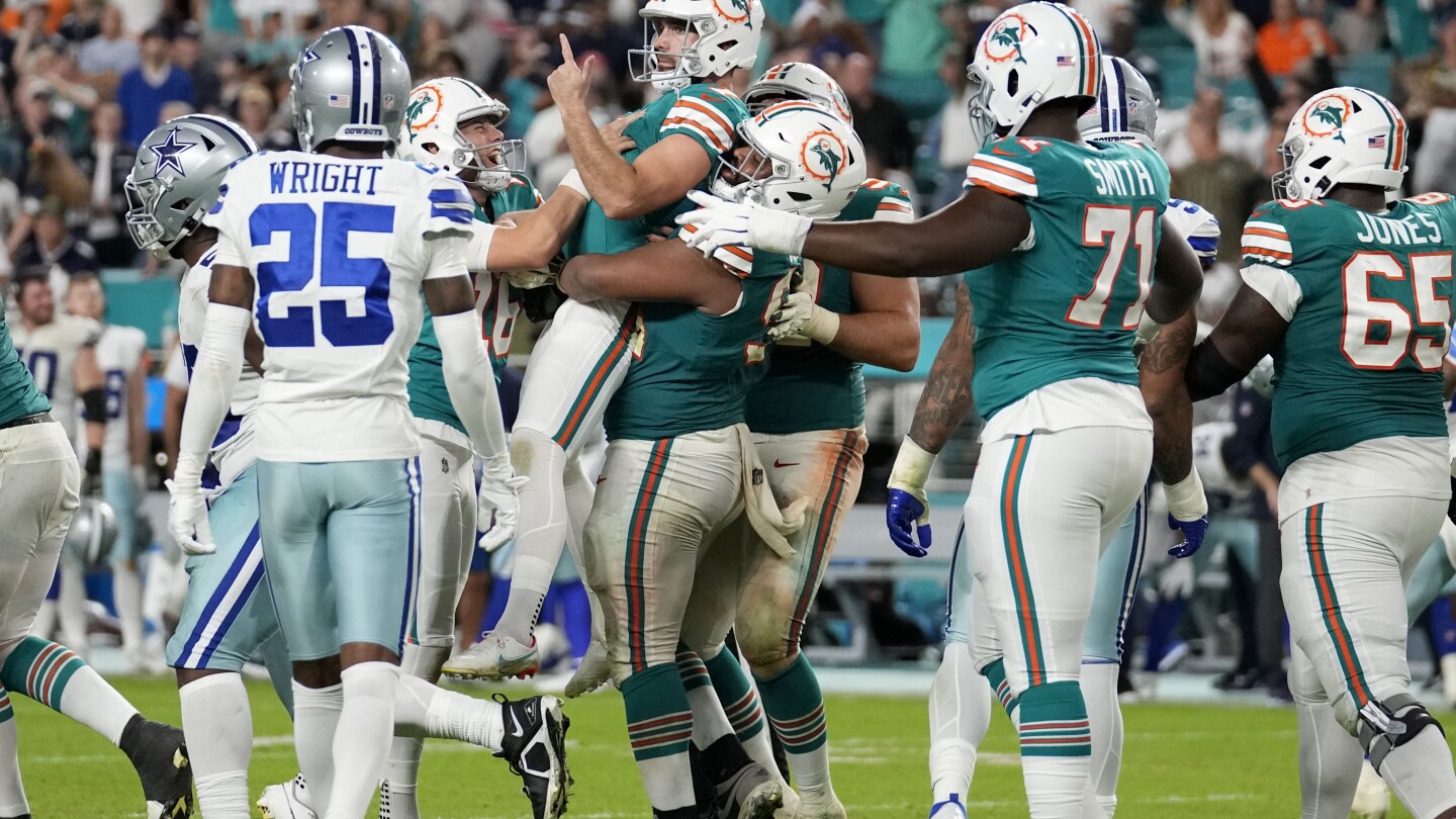 Les Dolphins étouffent les Cowboys sur le panier de dernière seconde de Jason Sanders et assurent leur place en séries éliminatoires