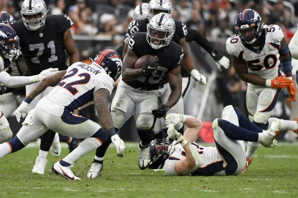 Raiders' Josh Jacobs limited in win over Denver Broncos