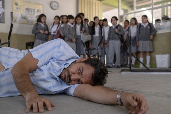 This image released by Participant/Pantelion Films shows Eugenio Derbez in a scene from "Radical." (Participant/Pantelion via AP)