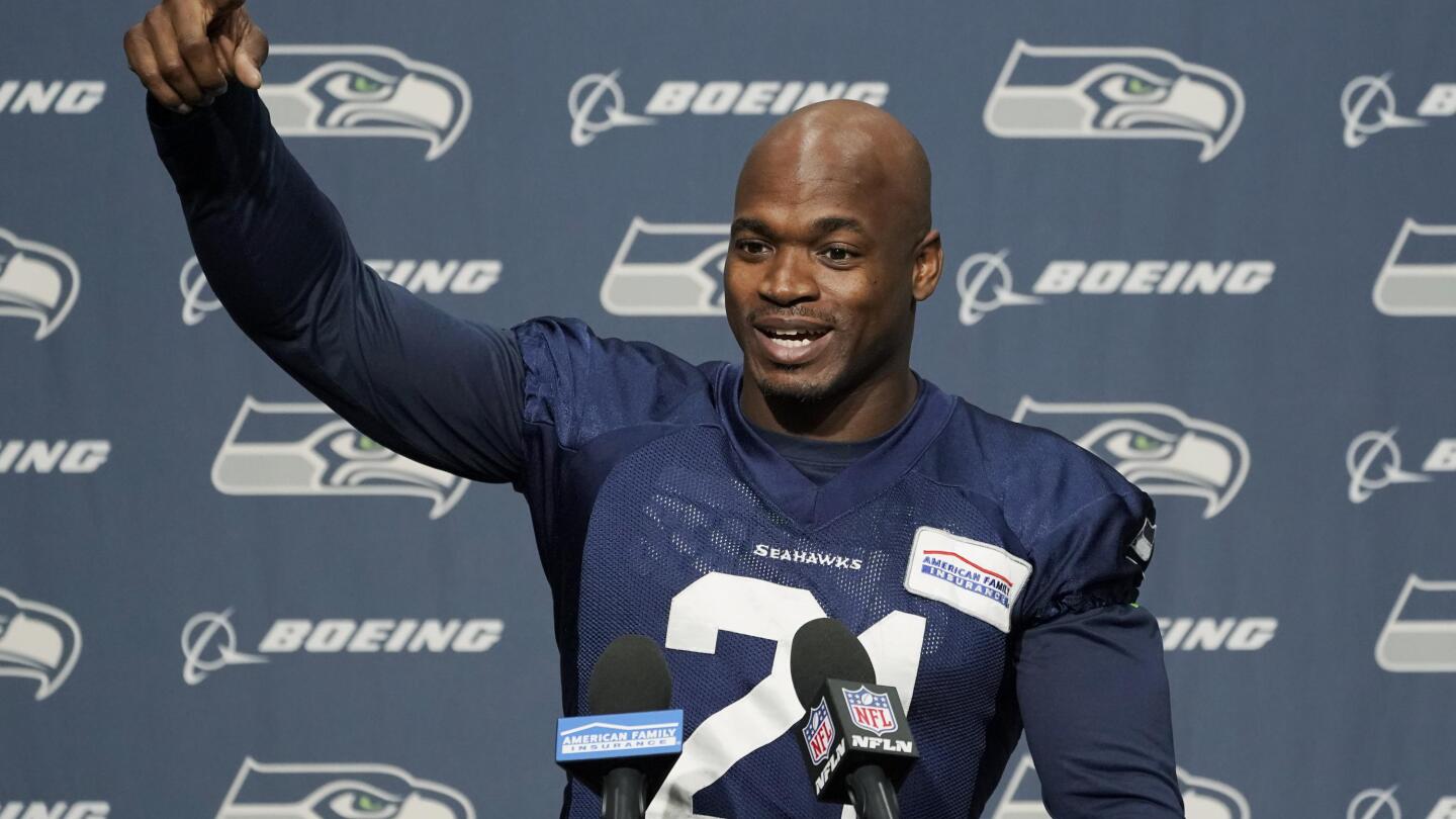 Seahawks elevate Adrian Peterson from practice squad