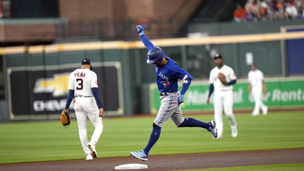 Springer greets Houston fans with leadoff HR, Blue Jays win