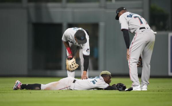 Marlins give Sandy Alcantara loads of support, rout Rockies