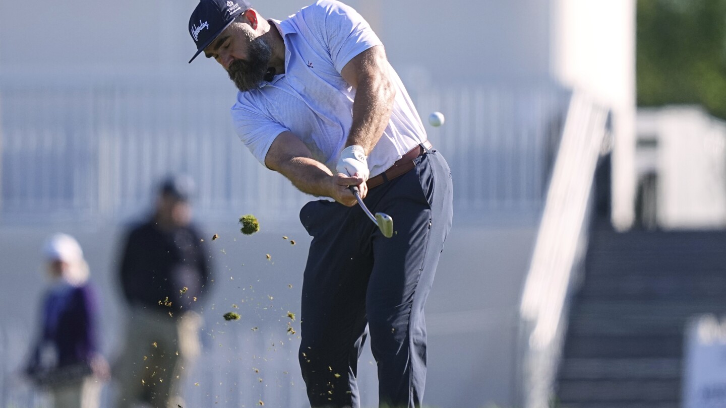 Go Birds and birdies: Retired Eagles great Jason Kelce takes his swings, advice at PGA Tour pro-am