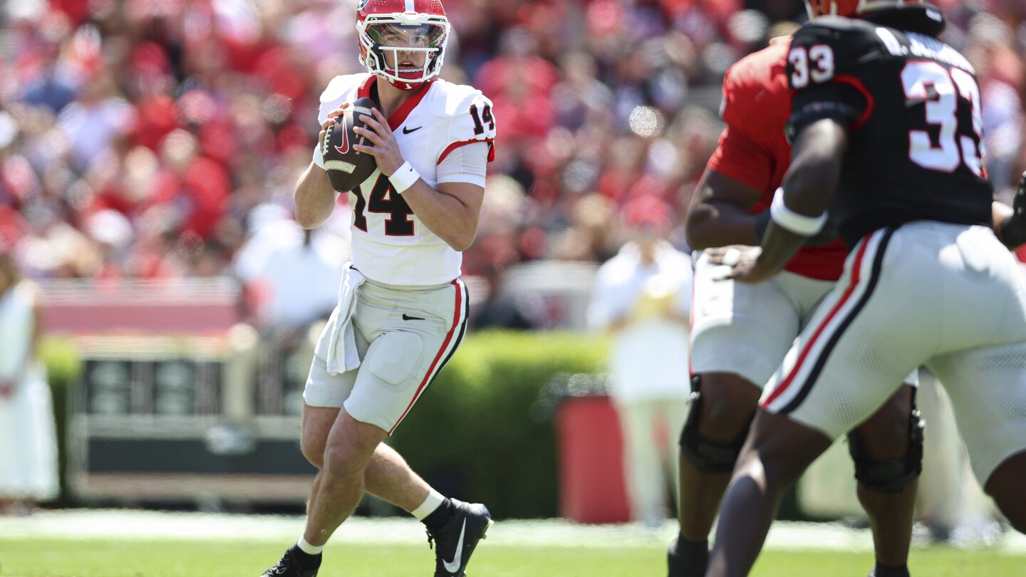 Gunner Stockton strengthens hold on Georgia starting quarterback job with strong spring practice