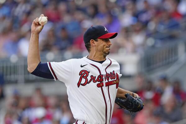 Atlanta Braves starting pitcher Charlie Morton delivers in the first inning of the team's baseball game against the St. Louis Cardinals on Thursday, June 17, 2021, in Atlanta. (AP Photo/John Bazemore)