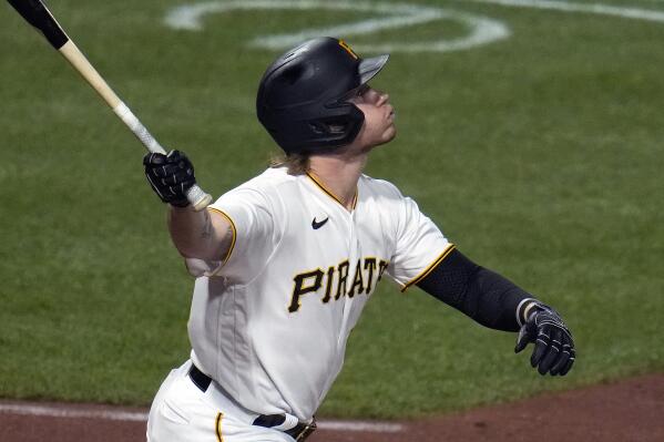 Pittsburgh Pirates right fielder Jack Suwinski plays during the