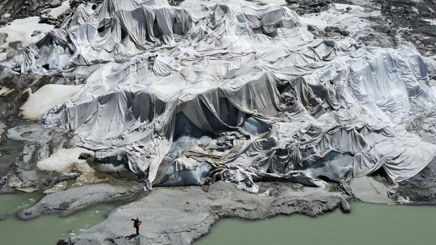 Photos show Swiss glaciers' uncertain future as 'ambassadors of climate change'