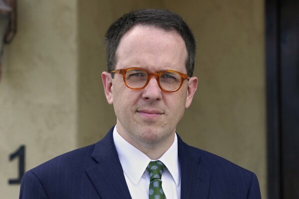 FILE - Tulsa Mayor G.T. Bynum is seen, Aug. 21, 2020, at his campaign headquarters in Tulsa, Okla. The Muscogee (Creek) Nation filed a federal lawsuit Wednesday, Nov. 15, 2023, against the city of Tulsa, arguing Tulsa police are continuing to ticket Native American drivers within the tribe's reservation boundaries despite a recent federal appeals court ruling that they lacked jurisdiction to do so. (AP Photo/Sue Ogrocki, File)