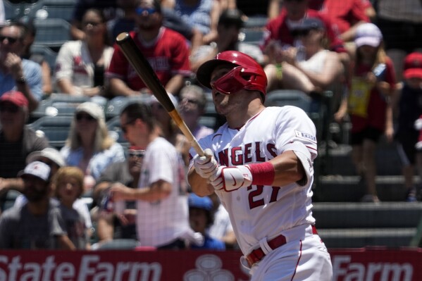 Mike Trout returns to the Angels' lineup after a 7-week absence with a  broken hand