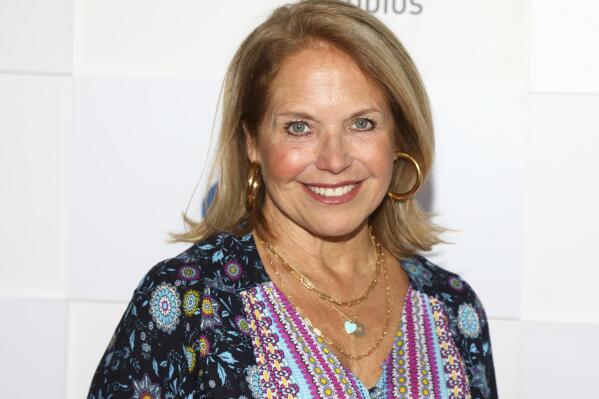 FILE - In this Friday, June 18, 2021, file photo, journalist Katie Couric attends a screening during the 20th Tribeca Festival at The Waterfront Plaza at Brookfield Place, in New York. Little, Brown and Company and Live Nation announced Monday, June 21, 2021, that Couric will embark on an 11-city in-person promotional tour for her book “Going There,” beginning with an appearance at Boston’s Orpheum Theatre on Oct. 28.(Photo by Andy Kropa/Invision/AP, File)
