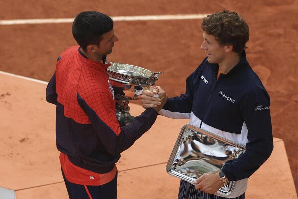 French Open Tennis Singles Trophies, women (left), men (right).