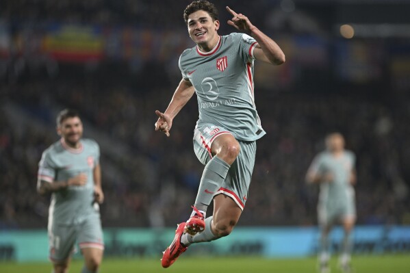 Julián Álvarez picking up the scoring pace with Atletico Madrid | AP News