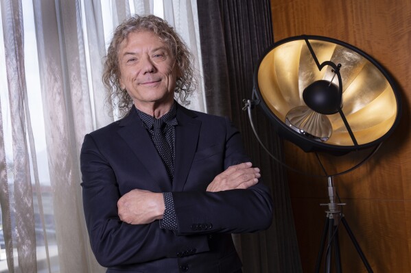 Jerry Harrison of Talking Heads poses for a portrait to promote the film "Stop Making Sense" during the Toronto International Film Festival, Monday, Sept. 11, 2023, in Toronto. (Photo by Joel C Ryan/Invision/AP)