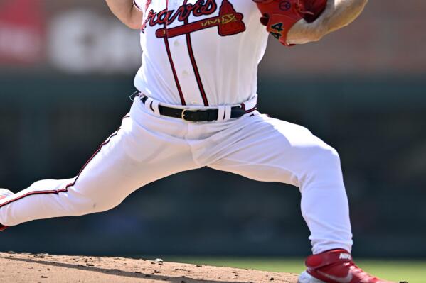 Atlanta Braves pitcher Spencer Strider delivers in the first inning of a baseball game against the Philadelphia Phillies, Sunday, Sept. 18, 2022, in Atlanta. (AP Photo/Edward M. Pio Roda)