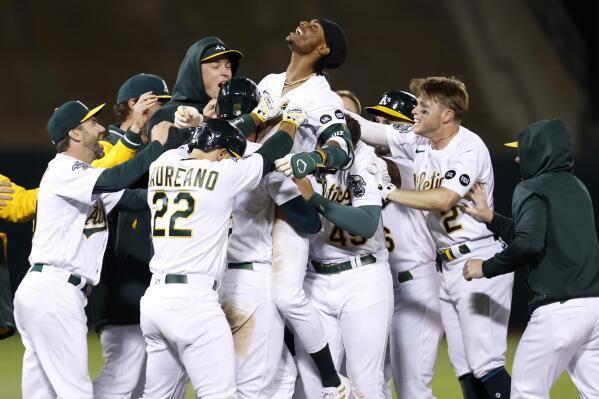 Oakland Athletics pitcher Luis Medina throws against the Arizona