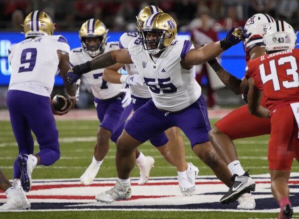 No. 2 Washington's 'nasty' offensive line out prove West Coast football can  out-tough Texas in CFP