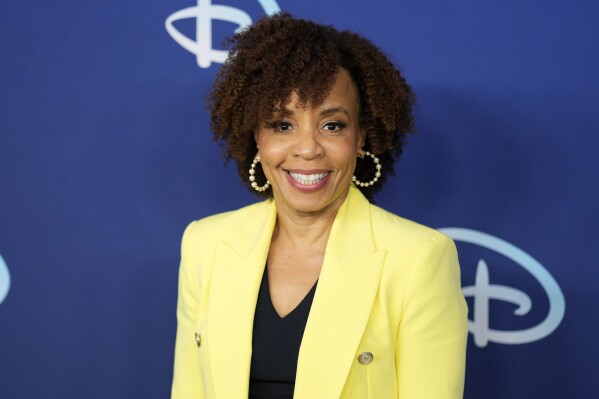 FILE - Kim Godwin attends the Disney 2022 Upfront presentation at Basketball City Pier 36, Tuesday, May 17, 2022, in New York. Godwin is out as ABC News president after three years as the first Black woman to lead a television network news division. On Sunday, May 5, 2024, Godwin said she was retiring from the business. (Photo by Charles Sykes/Invision/AP, File)