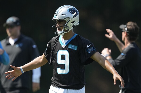 Who is the starting QB for Carolina Panthers tonight vs. Falcons