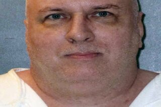 
              This undated photo provided by the Texas Department of Criminal Justice shows Patrick Murphy. Lawyers for the member of the notorious "Texas 7" gang of escaped prisoners who is scheduled to be executed Thursday, March 28, 2019, say he should be spared because he never fatally shot a suburban Dallas police officer during a Christmas Eve robbery nearly 18 years earlier. Murphy is slated to die by lethal injection after 6 p.m. at the state penitentiary in Huntsville. (Texas Department of Criminal Justice via AP)
            
