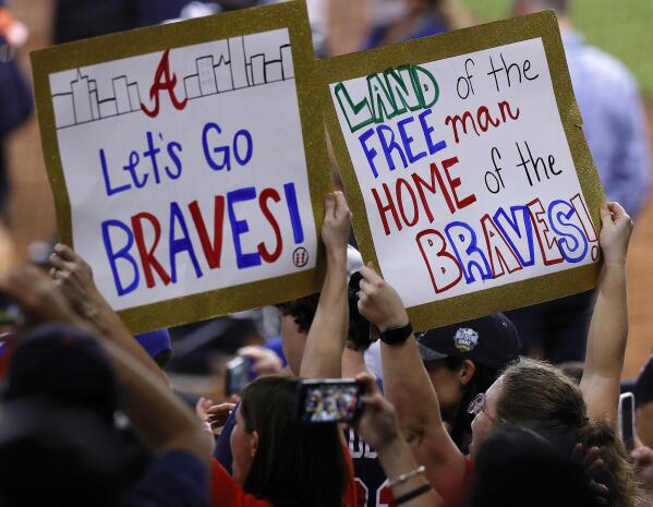 Braves fans celebrate while shopping for World Series m