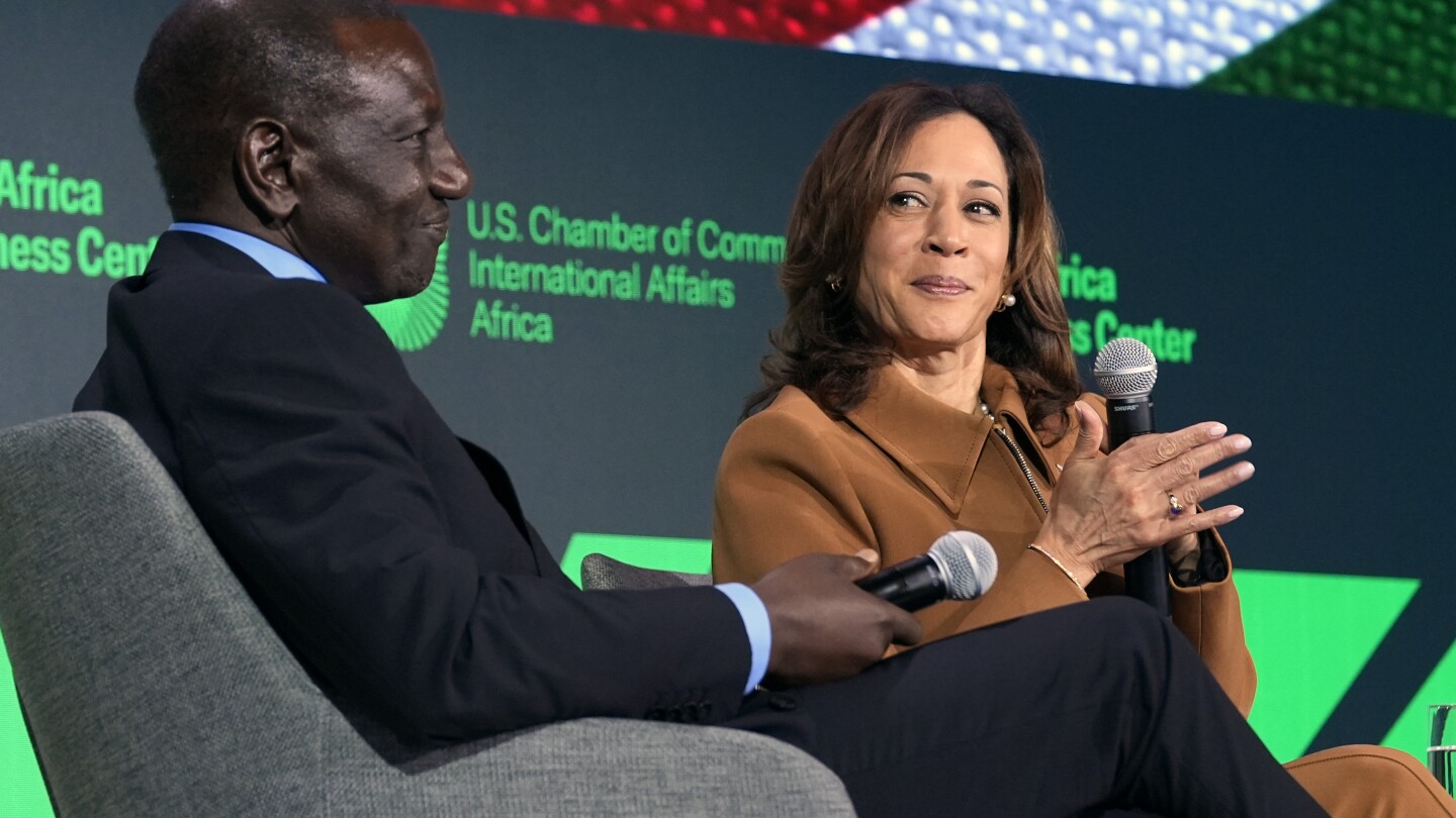 Harris announced plans to help 80% of Africa’s population access the Internet, compared to 40% now