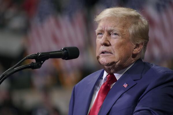 FILE - Former President Donald Trump speaks at a rally in Wilkes-Barre, Pa., Sept. 3, 2022. Trump's latest legal troubles – sweeping fraud allegations by New York's attorney general and an appellate court's stark repudiation by judges he appointed – have laid bare the challenges ahead as the former president operates without the protections afforded by the White House. (AP Photo/Mary Altaffer, File)