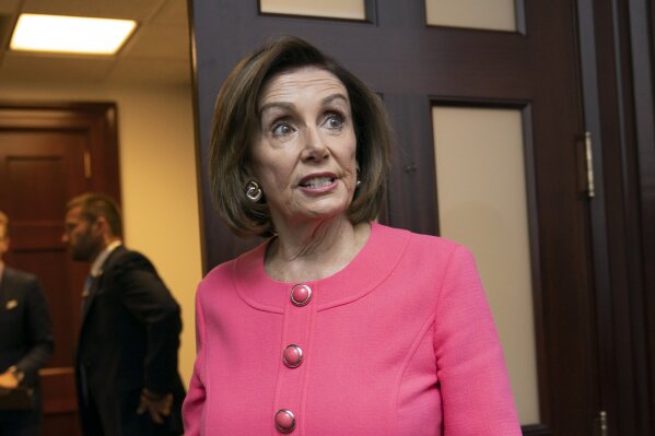 Speaker of the House Nancy Pelosi, D-Calif., arrives for a closed-door meeting with her Democratic Caucus prior to a vote that would would authorize lawsuits against Attorney General William Barr and former White House counsel Don McGahn for defying subpoenas pertaining to special counsel Robert Mueller's report, at the Capitol in Washington, Tuesday, June 11, 2019. Barr and McGahn defied the subpoenas on orders from President Donald Trump. (AP Photo/J. Scott Applewhite)
