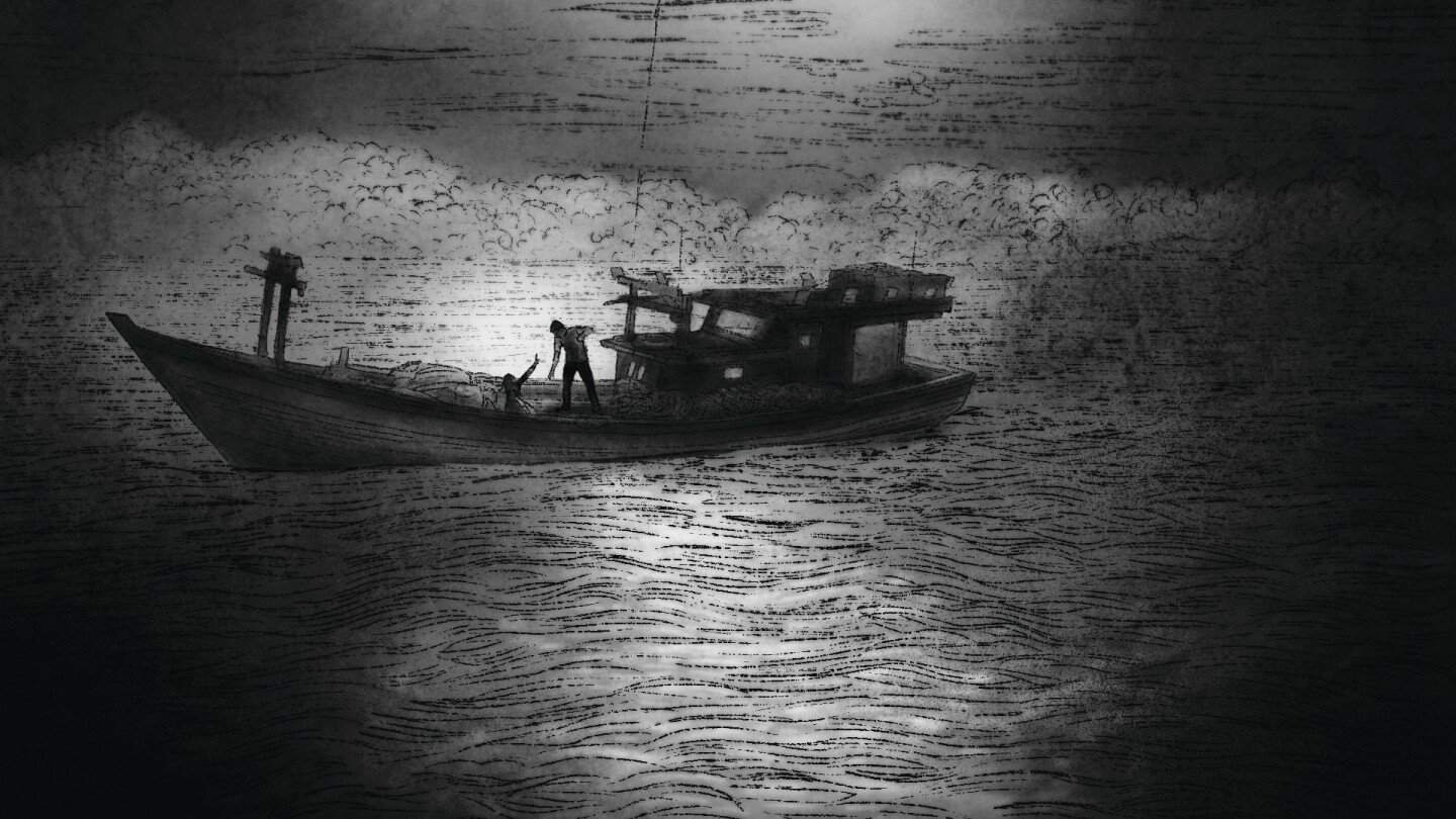 МЕУЛАБОХ Индонезия AP — Лодката се плъзгаше през води които