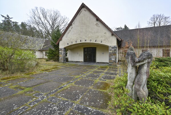 The former villa of Adolf Hitler’s propaganda minister, Joseph Goebbels is seen on the Bogensee site, near the town of Wandlitz, about 40 kilometers (25 miles) north of Berlin, on March 22, 2024. Berlin’s government is offering to give away the villa, hoping to end a decades-long debate on whether to repurpose or bulldoze a sprawling disused site in the countryside north of the German capital. “I offer to anyone who would like to take over the site, to take it over as a gift from the state of Berlin,” Berlin’s finance minister, Stefan Evers, told the state parliament on Thursday May 2, 2024, dpa reported. (Patrick Pleul/dpa via AP)