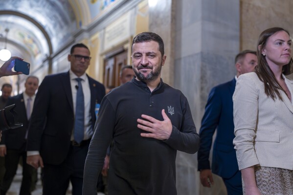 Zelenskyy visits Washington as election year divide grows over Ukraine war  | AP News
