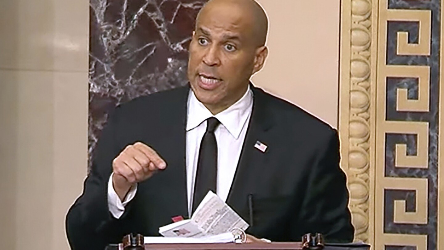 With a nod to America's civil rights legacy, Sen. Cory Booker makes a mark of his own
