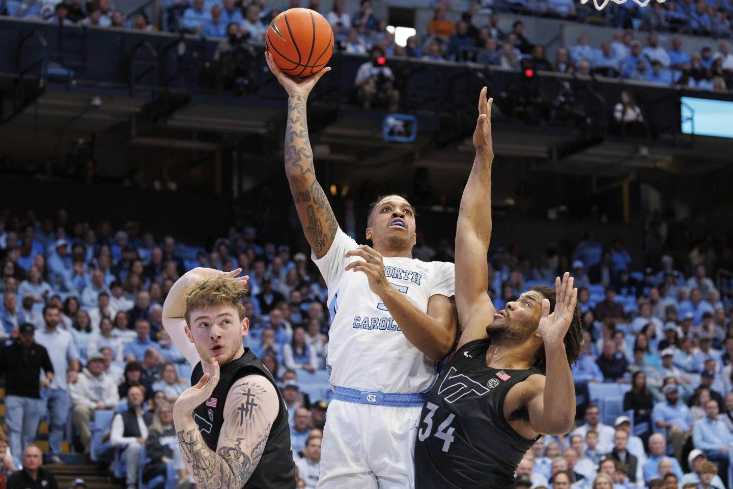 UNC gets big bounce-back win with beast mode from Ingram early, Bacot late