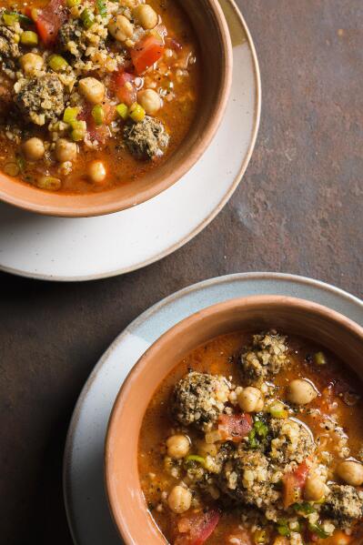 Ramadan inspires a Moroccan-spiced lamb-chickpea soup | AP News