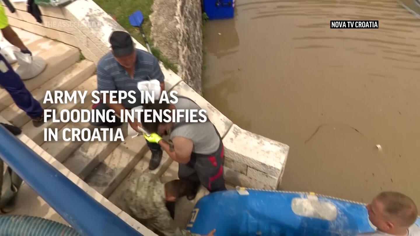Croatian army steps in as heavy rains flood homes, roads and schools