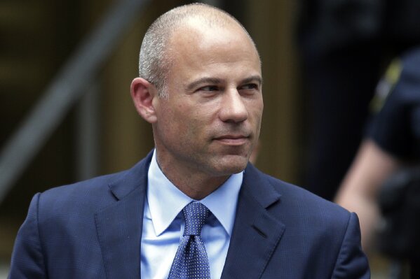 FILE - In this May 28, 2019, file photo, California attorney Michael Avenatti leaves a courthouse in New York following a hearing. Avenatti has been rearrested for alleged bail violations, prosecutors in New York told a judge late Tuesday, Jan. 14, 2020. (AP Photo/Seth Wenig, File)