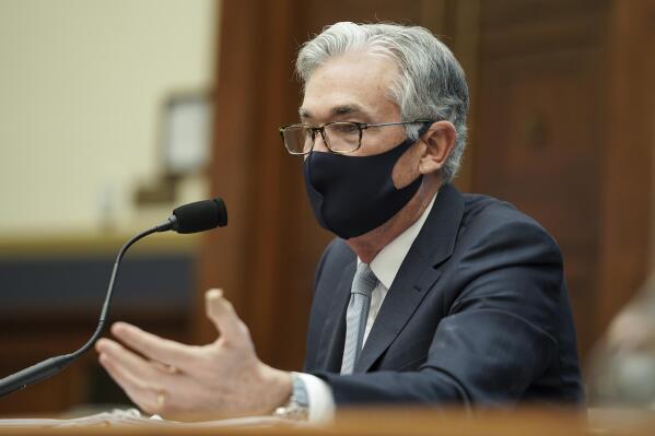 Federal Reserve Chairman Jerome Powell testifies before a House Financial Services Committee hearing on Capitol Hill in Washington, Wednesday, Dec. 2, 2020. (Greg Nash/Pool via AP)