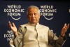 FILE- Nobel Peace Laureate Muhammad Yunus, Chairman of the Yunus Centre, speaks during a debate hosted by the Associated Press "Regions in Transformation: South Asia" at the World Economic Forum in Davos, Switzerland, Jan. 21, 2016. Bangladesh’s official anti-graft watchdog has questioned Yunus over suspicions of money laundering and embezzlement. Yunus, who pioneered the use of microcredit to help impoverished people in Bangladesh, said on Thursday that he did not commit any crimes. His legal troubles have drawn international attention, with many observers considering that they are politically motivated. (AP Photo/Michel Euler, File)