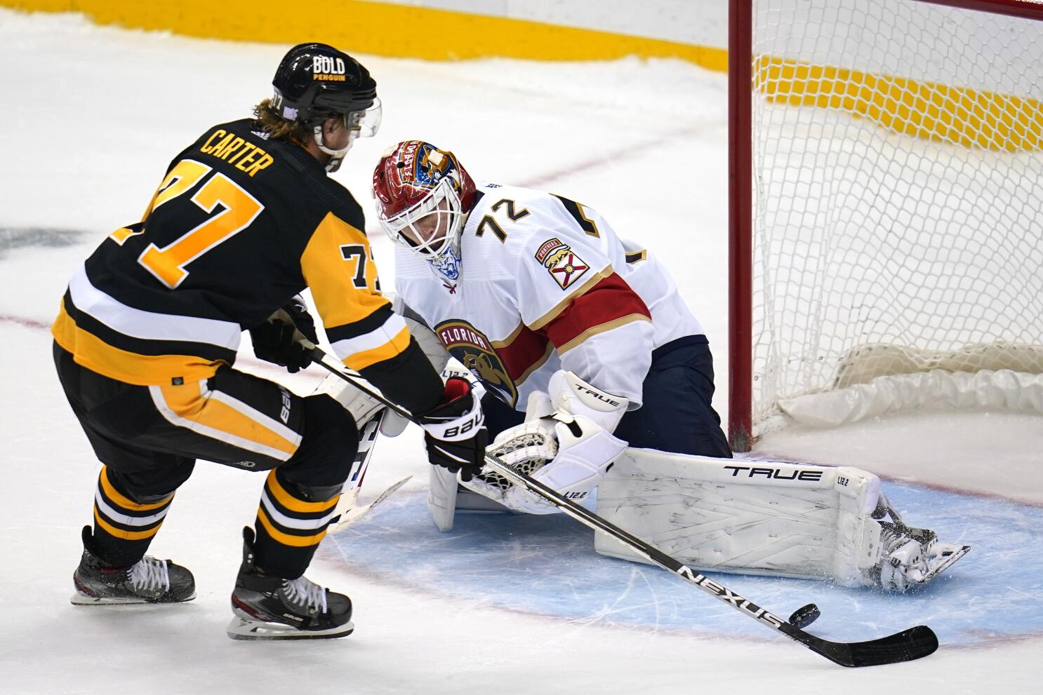 Jeff Carter at center in Pens practice, and a last look at