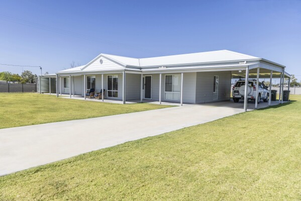 A photo showing an example of the rent-free housing available for medical workers in the Australian outback town of Julia Creek, taken on April 21, 2022. (Jo Thieme/ McKinlay Shire Council via AP)