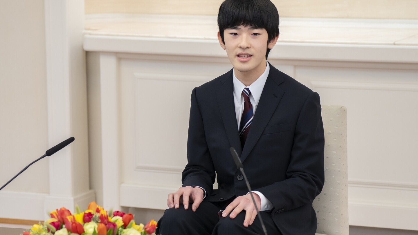 Japan's prince, the second in line to the throne, holds a debut news conference