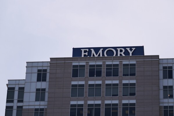 Emory University Hospital Midtown is seen on Thursday, May 15, 2025, in Atlanta. (AP Photo/Brynn Anderson)