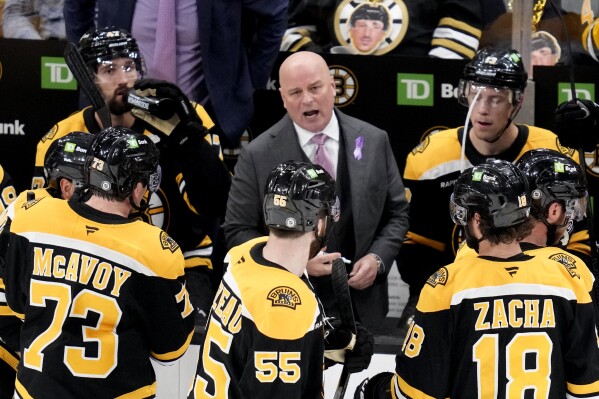 Bruins fire coach Jim Montgomery after slow start in regular season follows  playoff disappointments | AP News